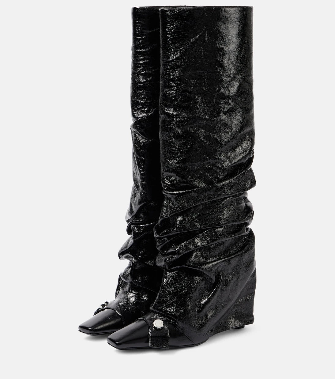 The Attico - Juno 95 leather knee-high boots