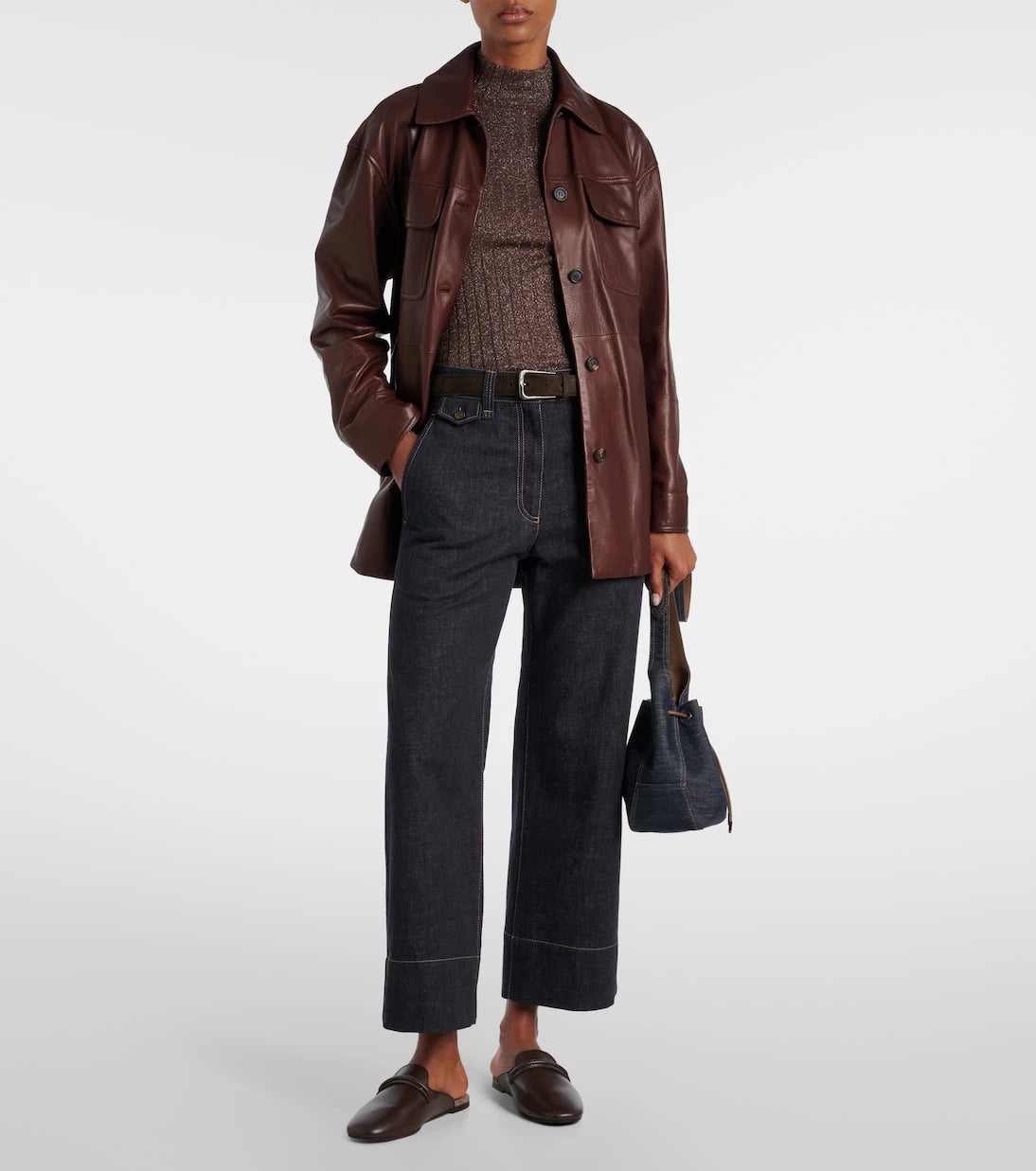 Brunello Cucinelli - High-rise wide-leg jeans