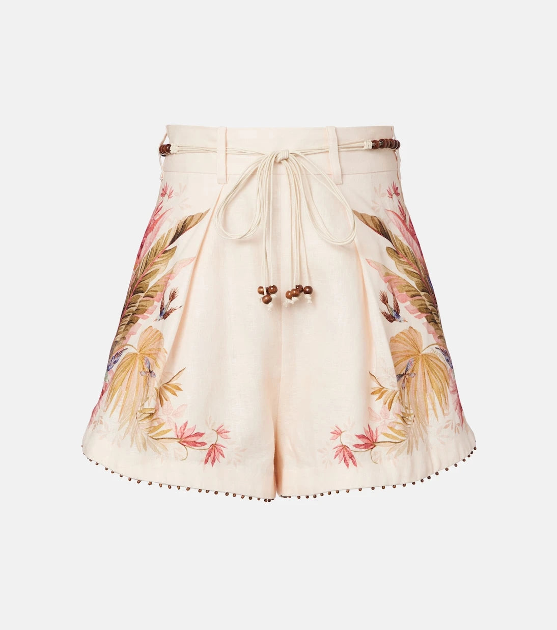 Zimmermann - Ascension beaded floral linen shorts