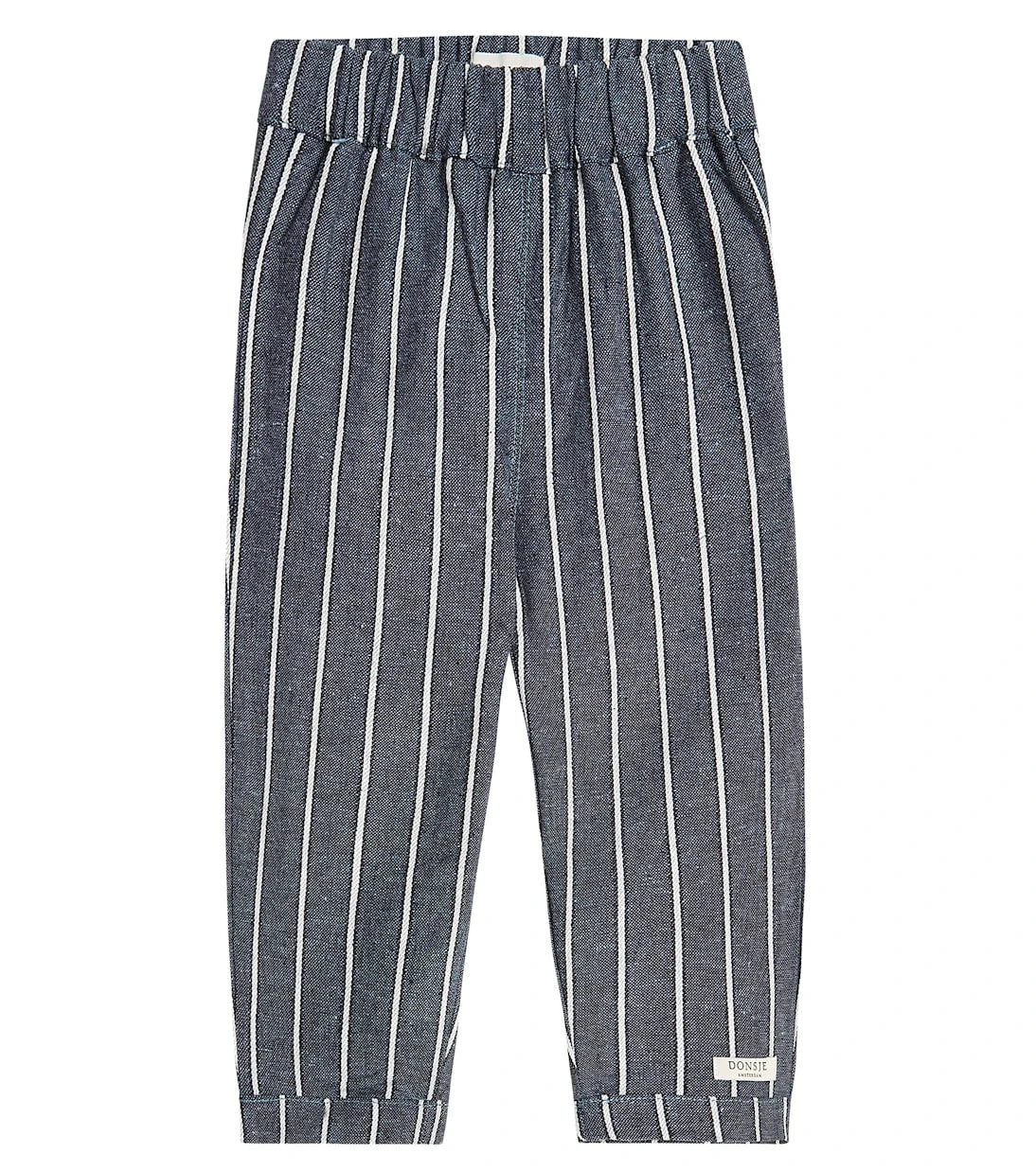 Donsje - Baby Mink striped cotton and linen pants