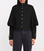 Maje Black Cape-Effect Cardigan