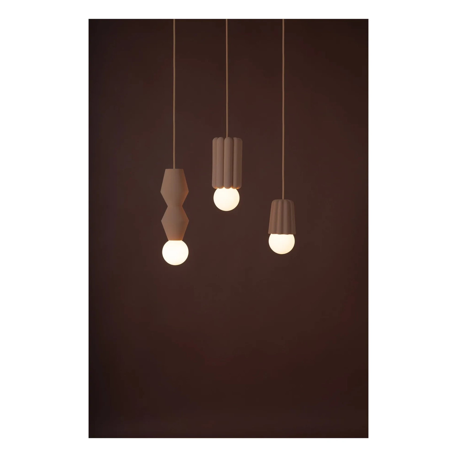 Schneid Studio - Stucco 3 ceramic pendant | Brown