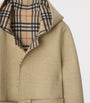 Burberry Beige Wool Reversible Hooded Wrap Coat