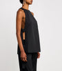 St. Agni Black Stretch-Wool Sleeveless Top