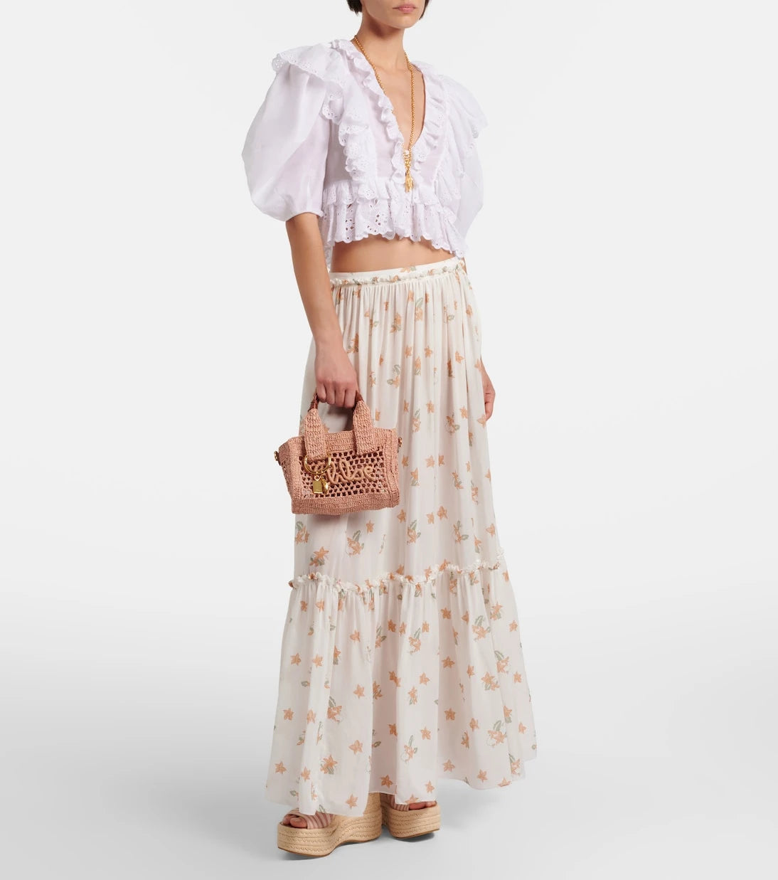 Chloé - Striped canvas espadrille wedge sandals