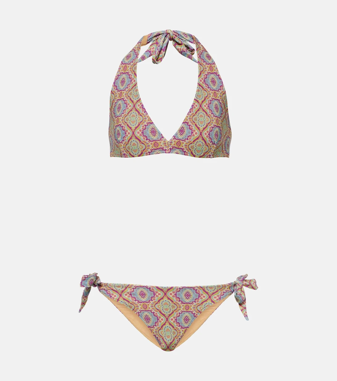 Etro - Printed halterneck bikini