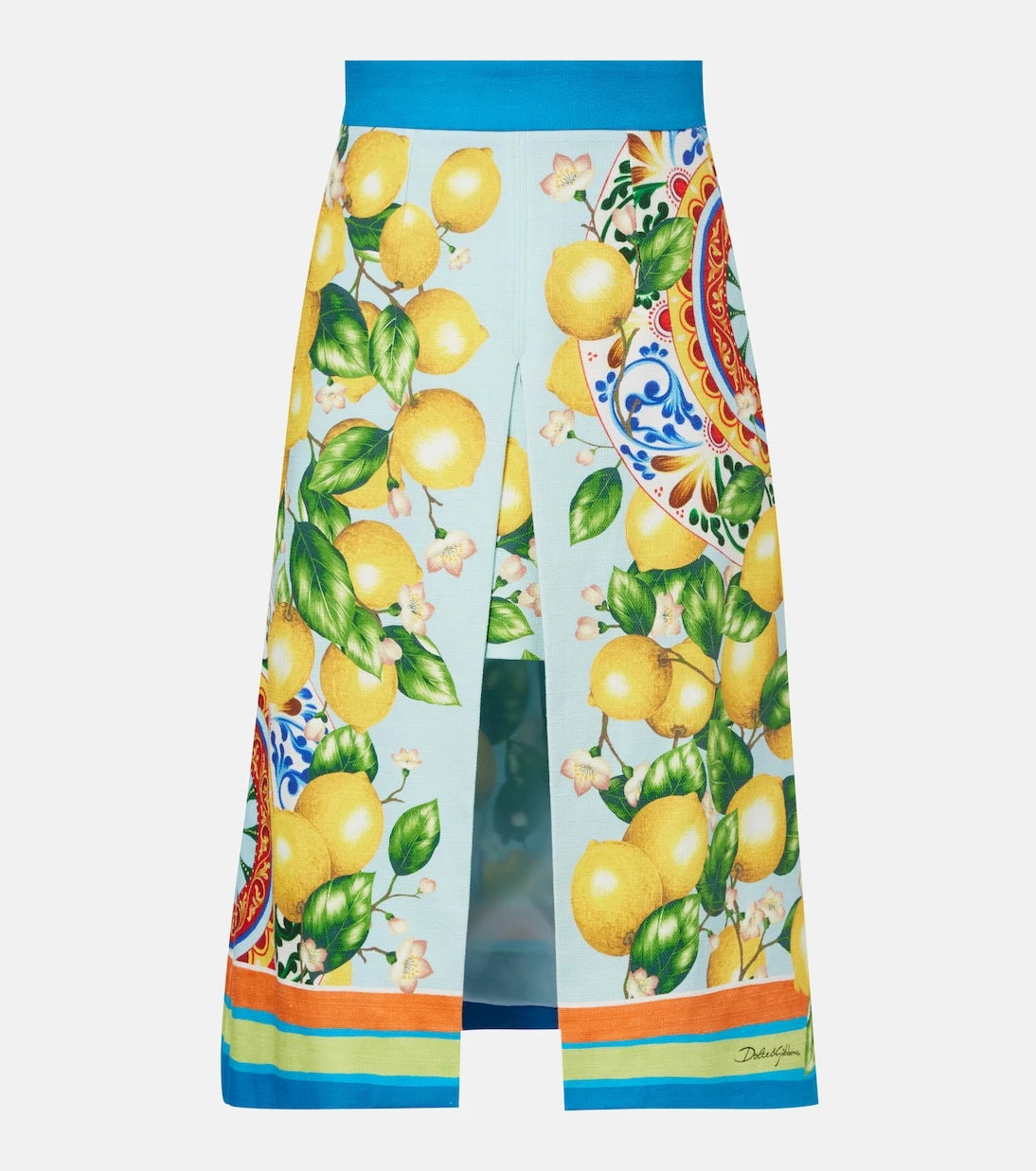 Dolce&Gabbana - Layered printed cotton-blend midi skirt