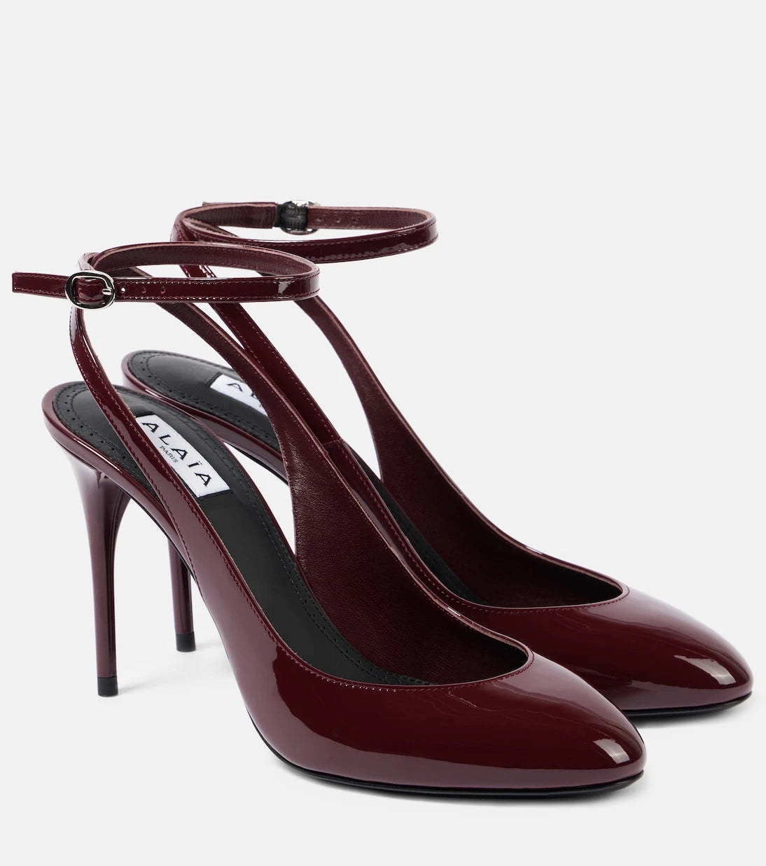 Alaïa - حذاء Décolleté 90 بكعب عالٍ من الجلد اللامع