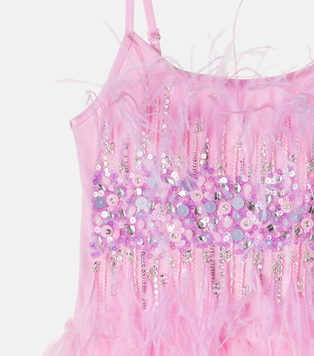 Tutu Du Monde - Glitz feather-trimmed tulle dress