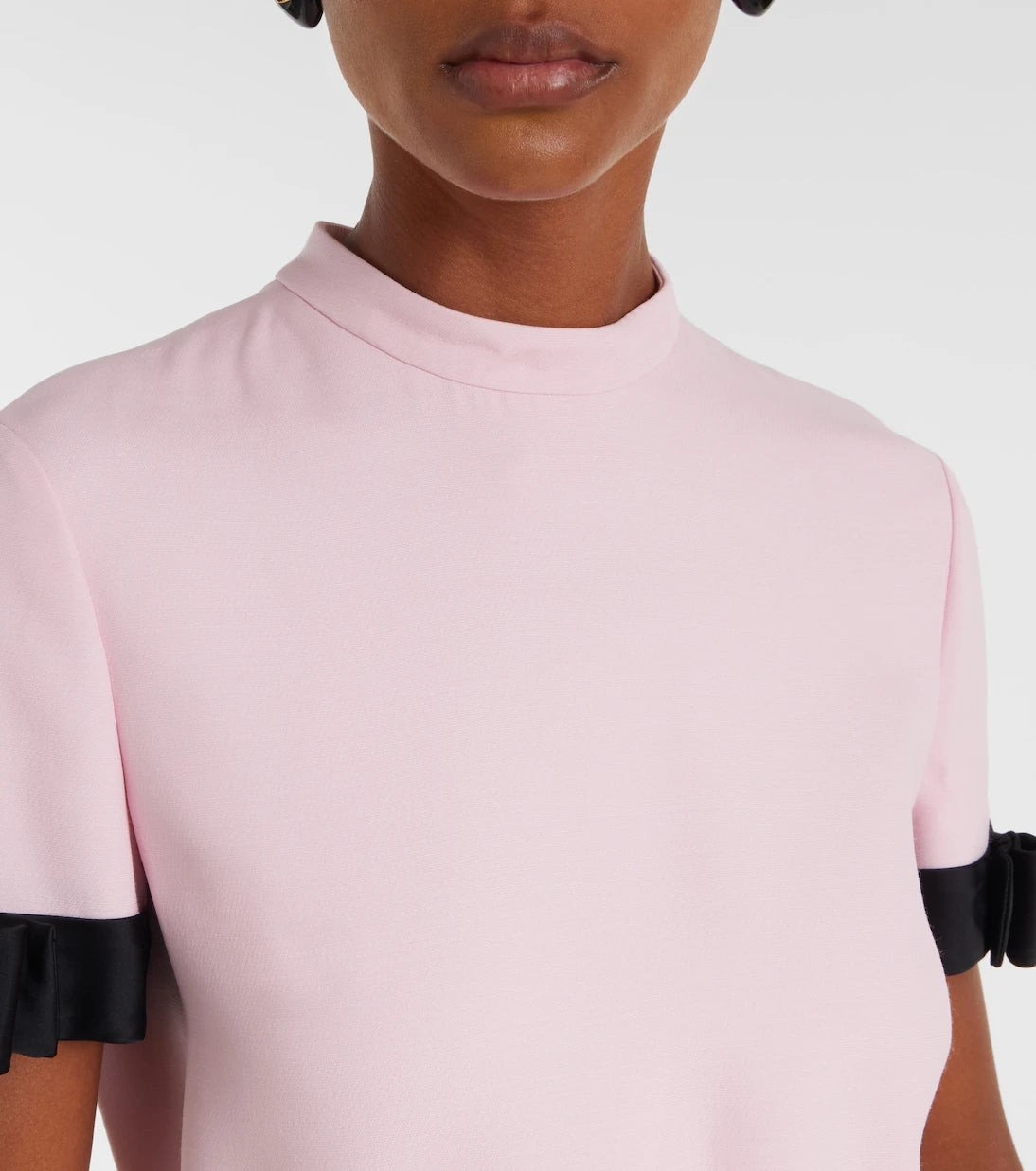 Valentino - Crepe Couture bow-detail minidress