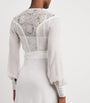 Silk Clelia Bridal Robe WHITE W WHITE LACE