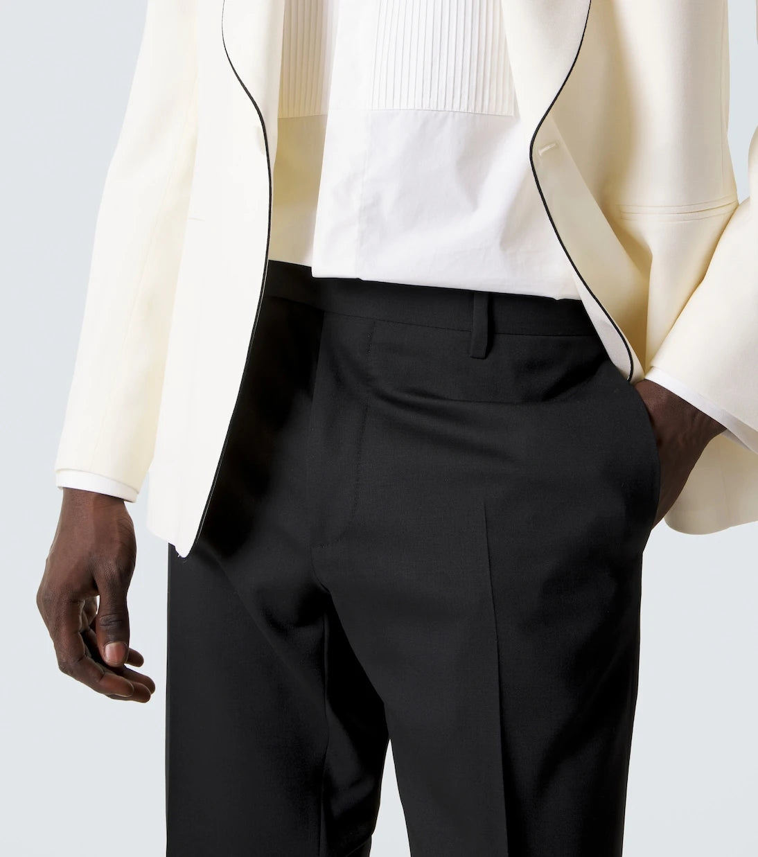 Lardini - Wool tuxedo pants