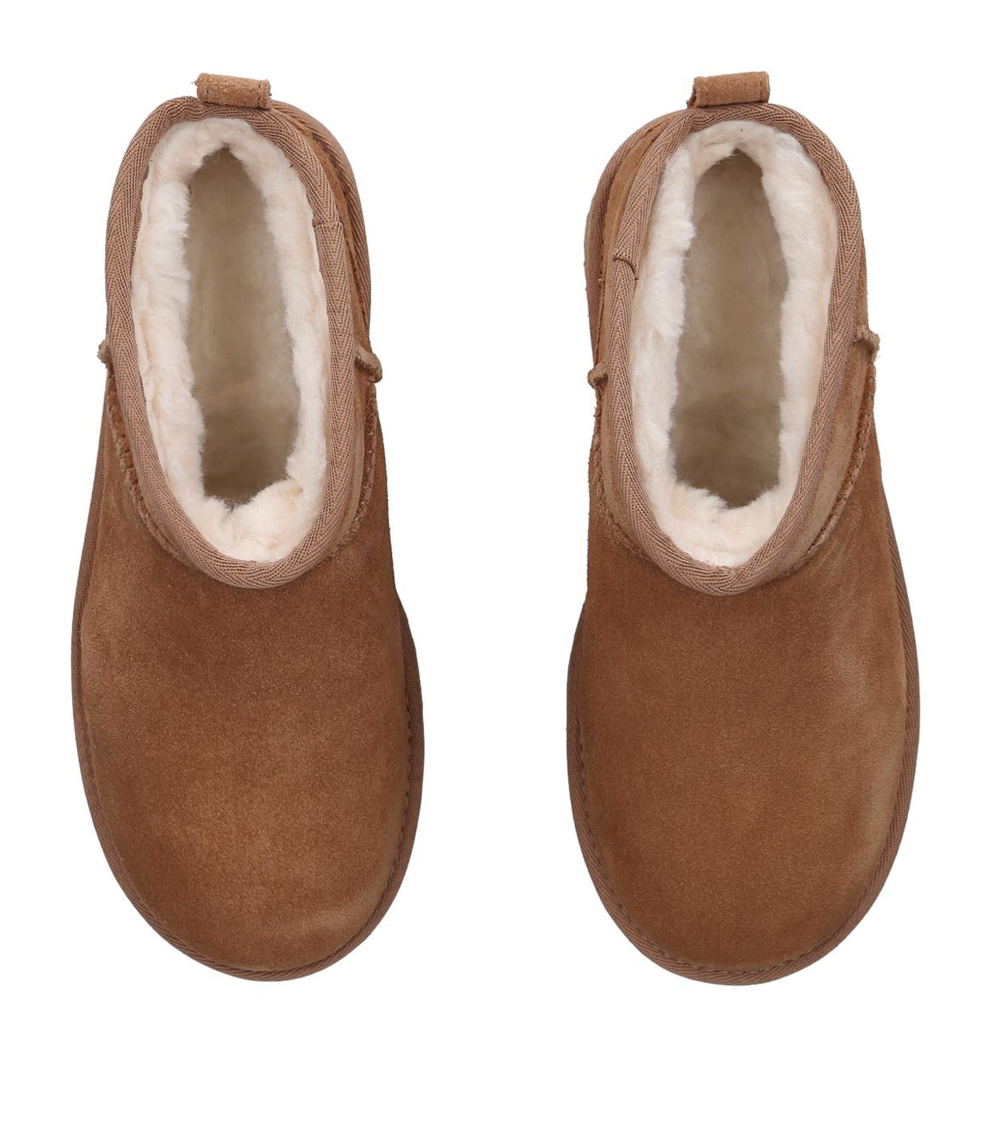 UGG Brown Suede Classic Ultra Mini Platform Boots