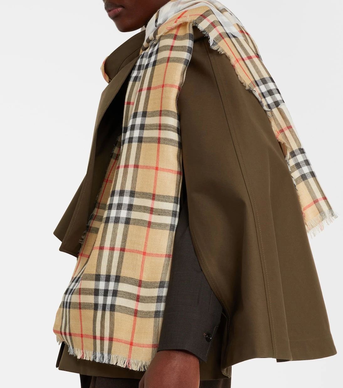 Burberry - EKD Burberry Check wool and silk scarf