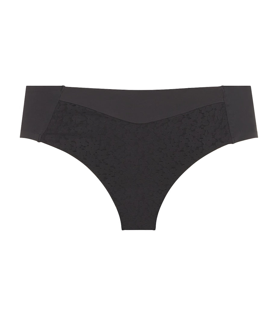 Chantelle Black Lace-Detail Norah Briefs