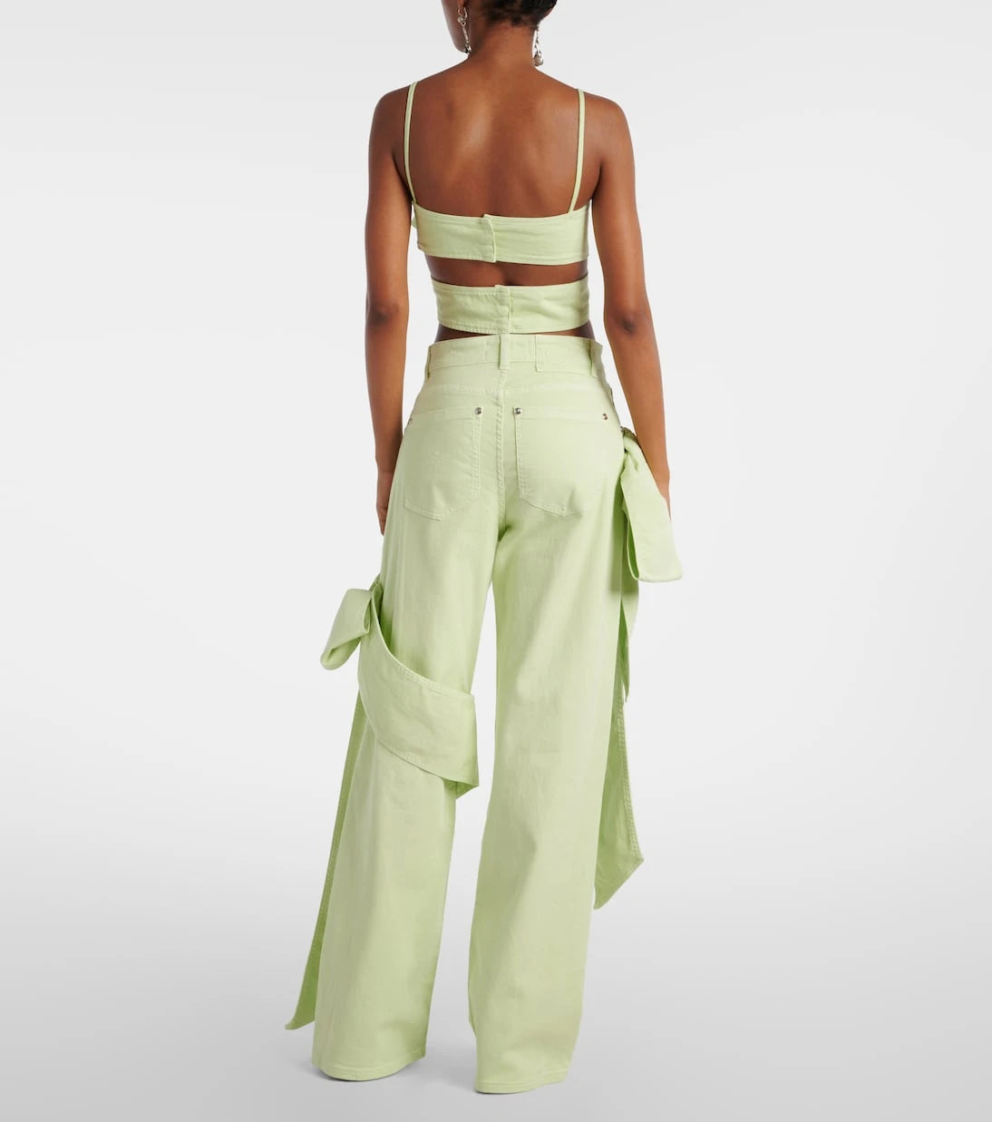 Blumarine - Draped straight jeans