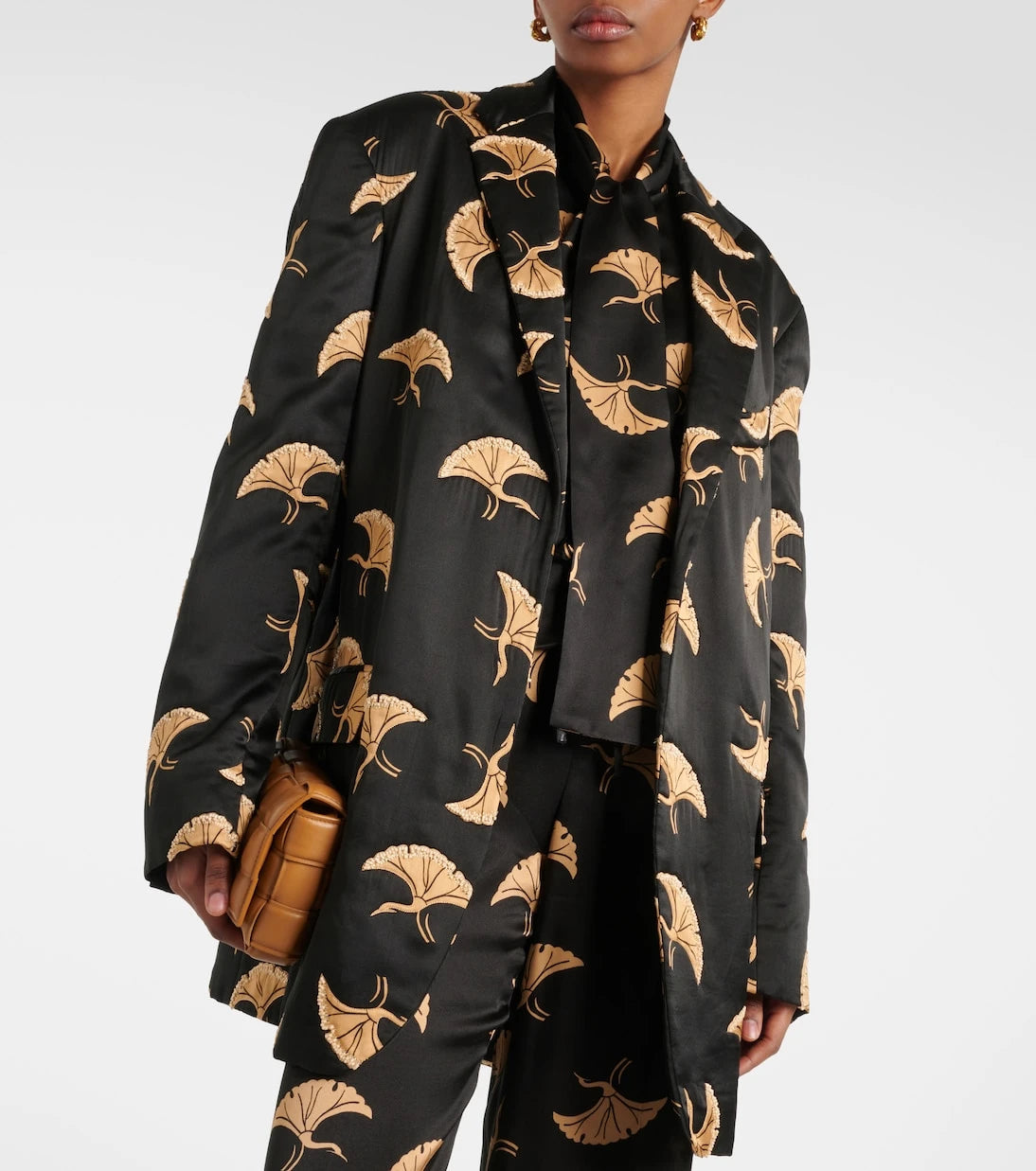 Dries Van Noten - Printed satin blazer