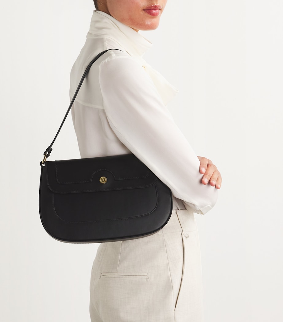 Black Leather Shoulder Bag