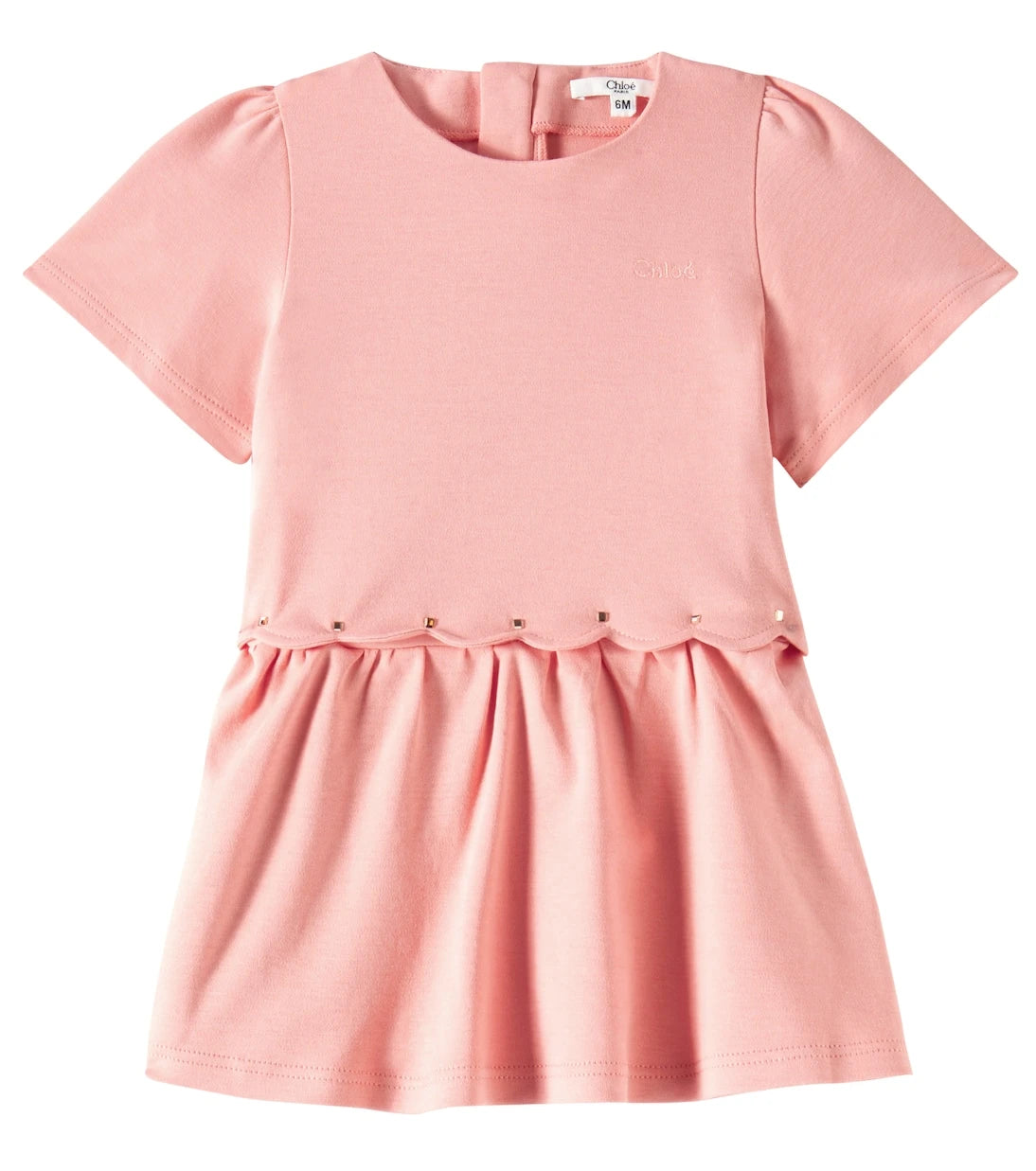 Chloé Kids - Baby scalloped cotton dress