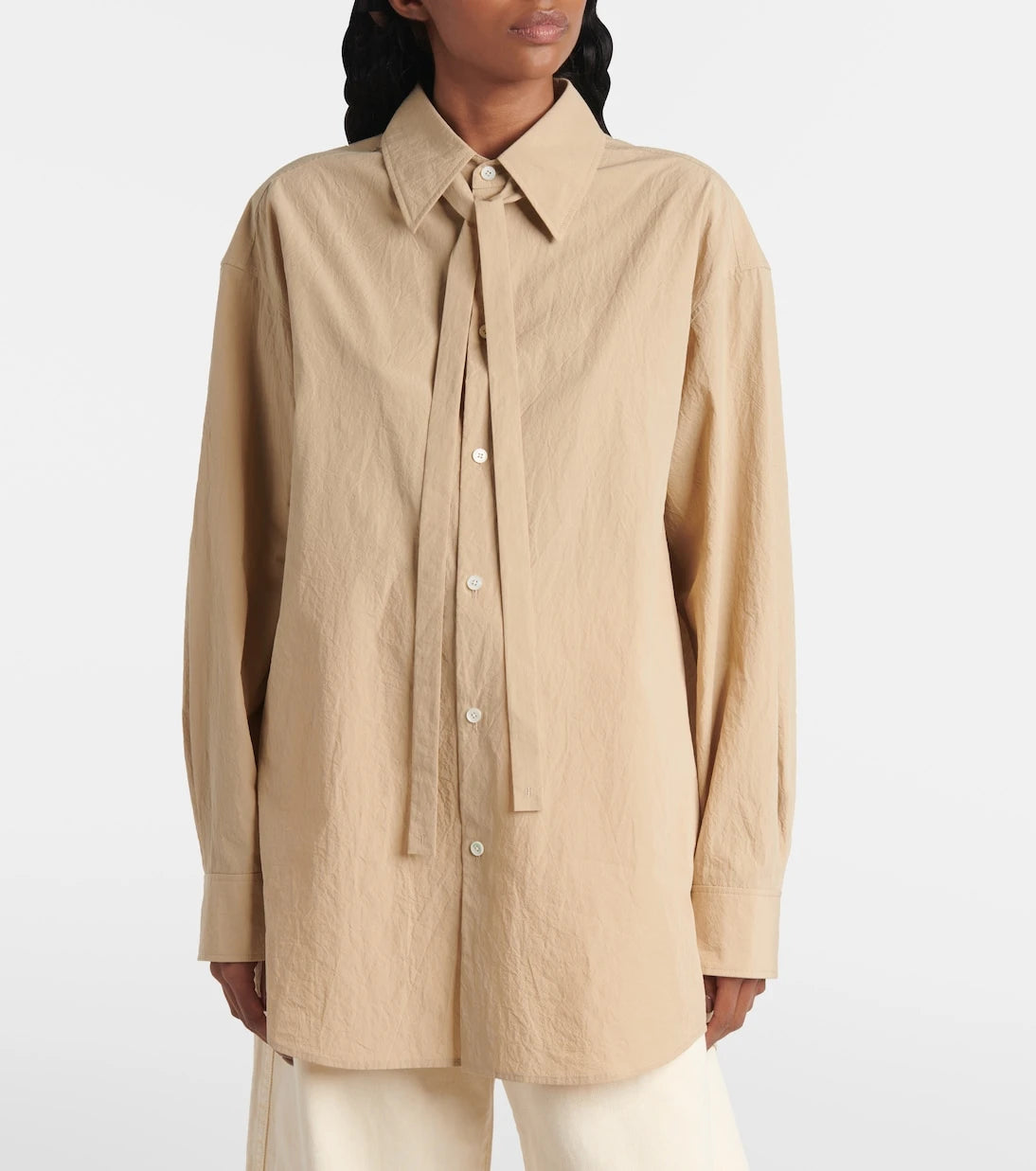 Lemaire - Tie-detail cotton shirt