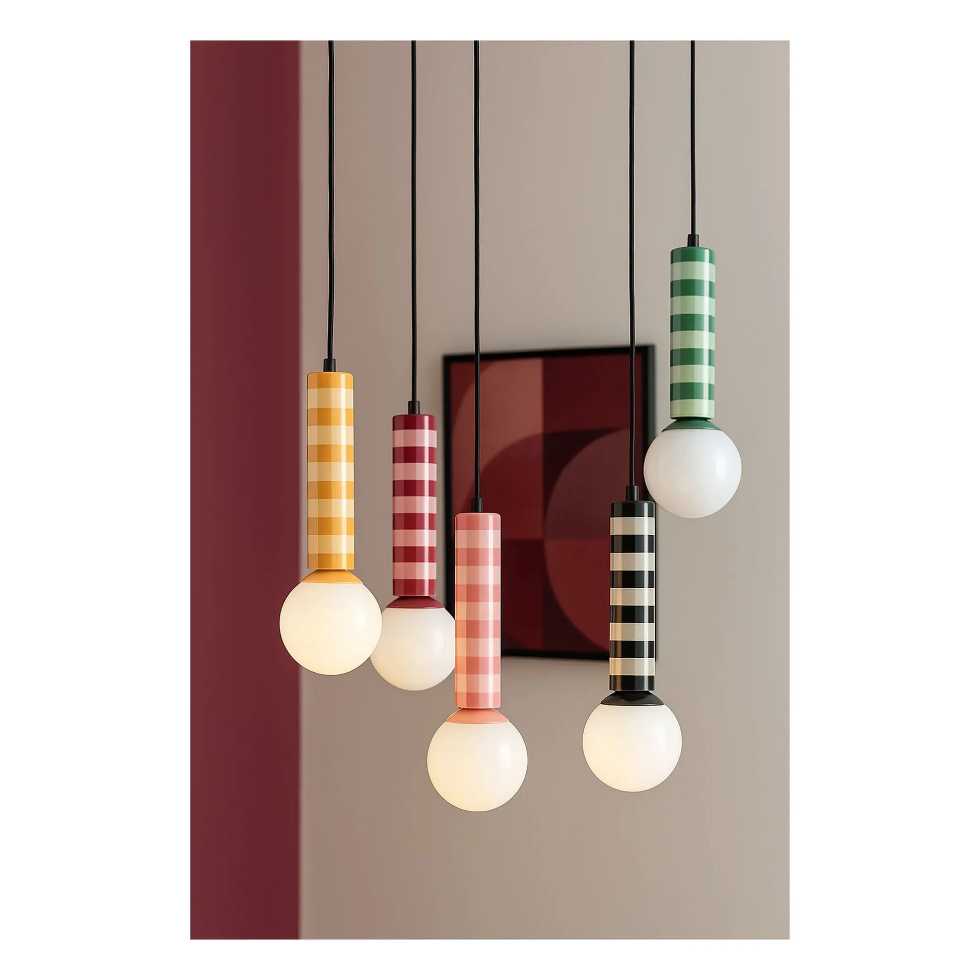Present Time - Rayado hanging lamp  | Midnight blue