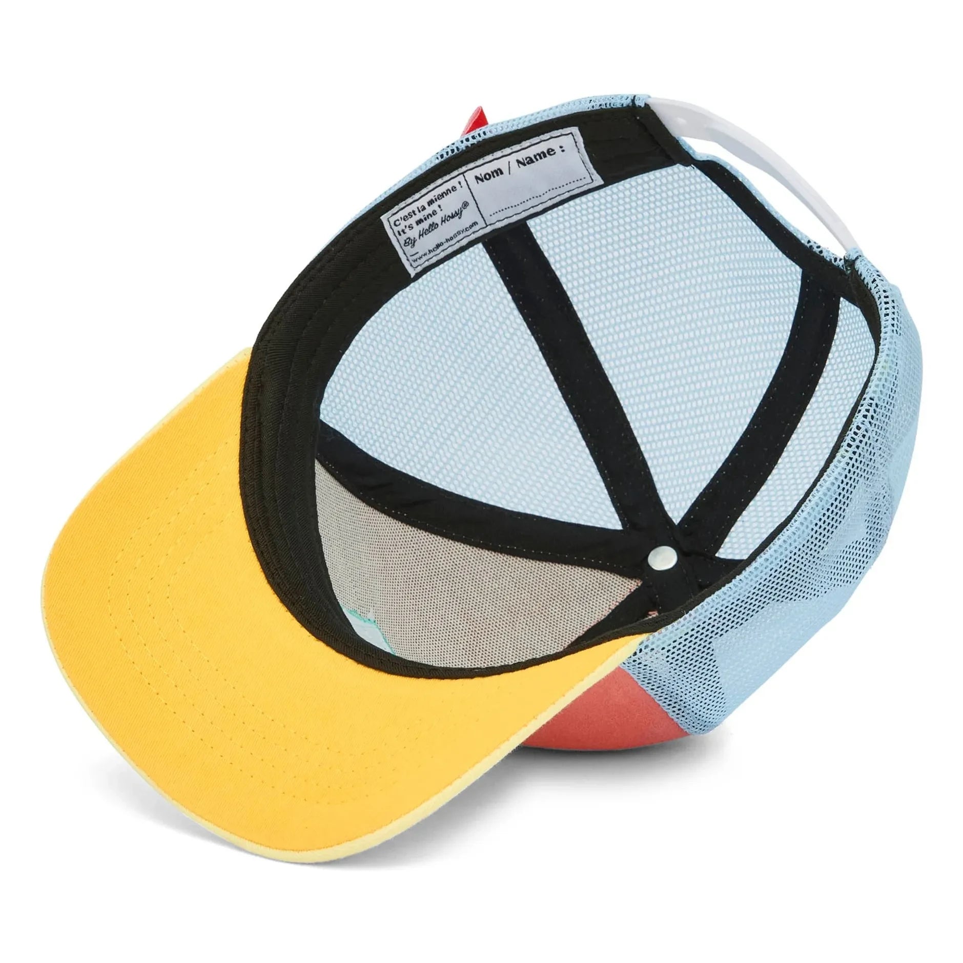 Hello Hossy - Trucker Mini Organic Cotton Curved Visor Cap | Coral
