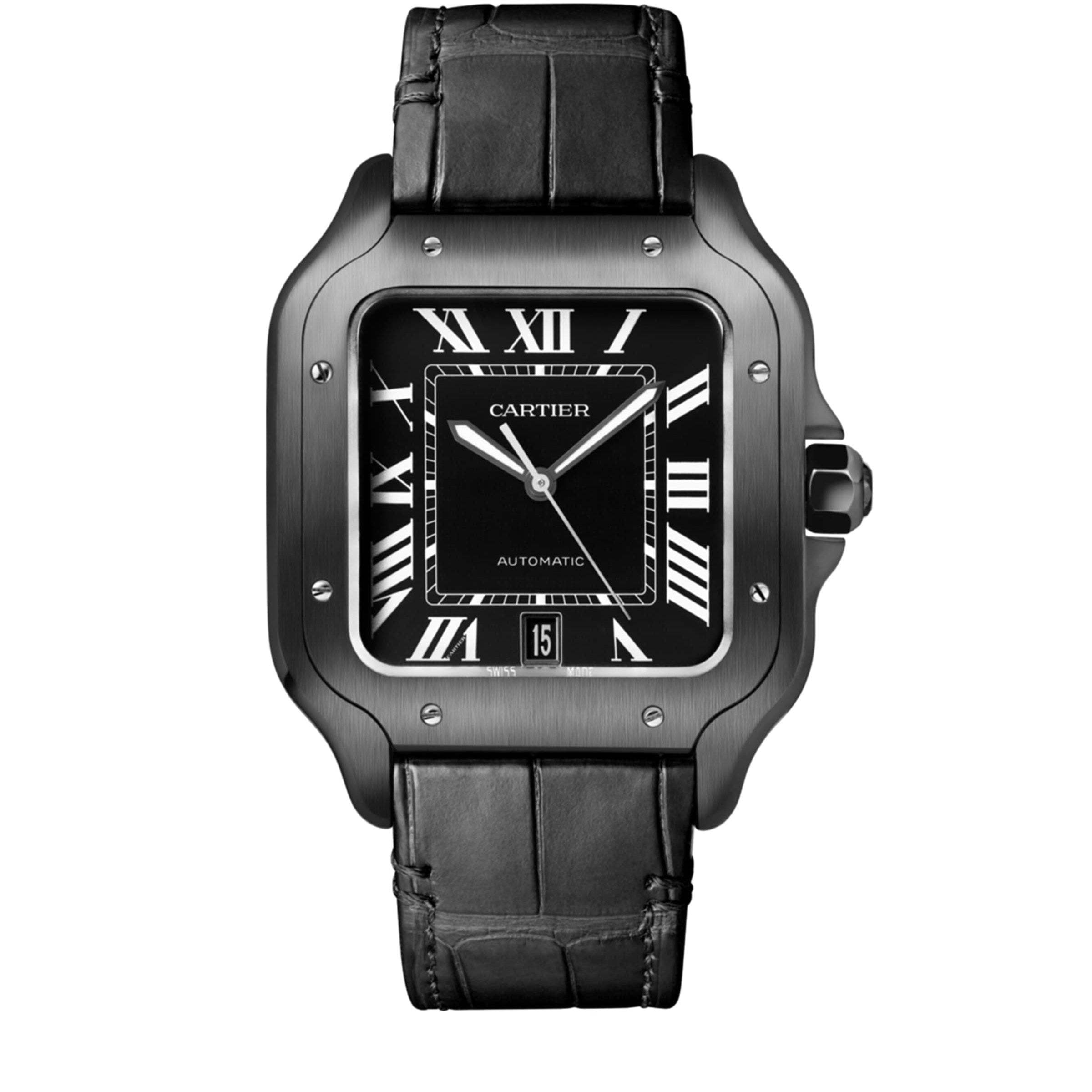 Stainless Steel Santos de Cartier Watch 39.8mm