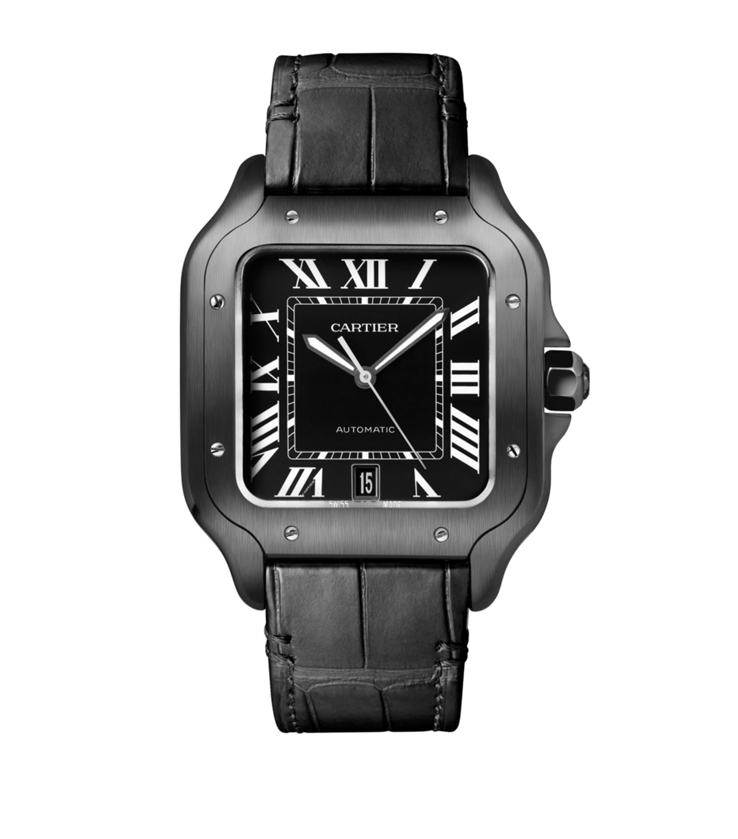 Stainless Steel Santos de Cartier Watch 39.8mm