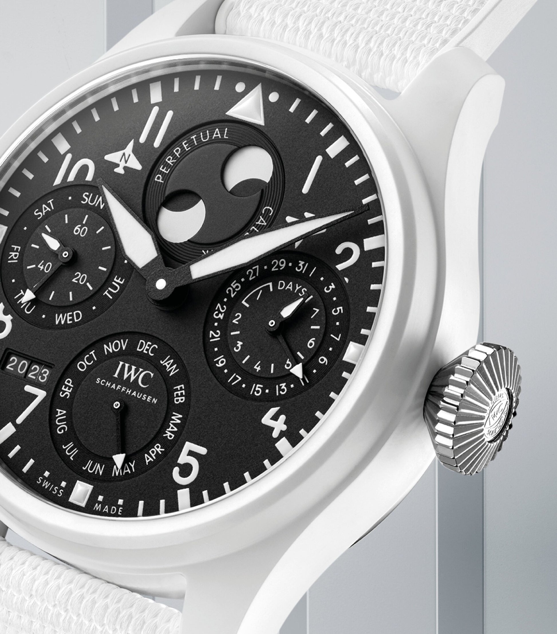 Ceramic Big Pilot's TOP GUN Perpetual Calendar Lake Tahoe Watch 47mm