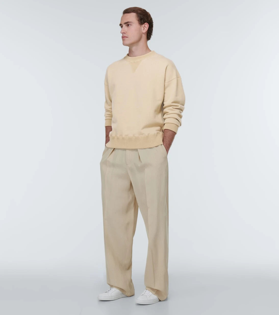 Jil Sander - سويت شيرت من القطن والكشمير