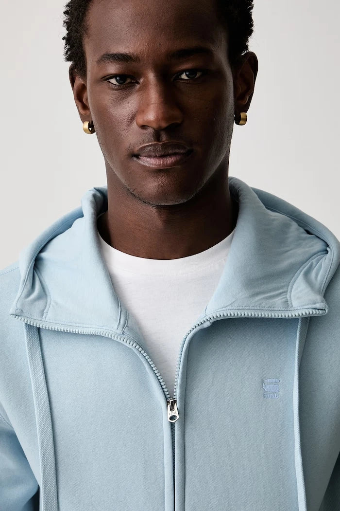 G-Star Erkek Pamuklu Fermuarlı Kapüşonlu Sweatshirt Premium Core