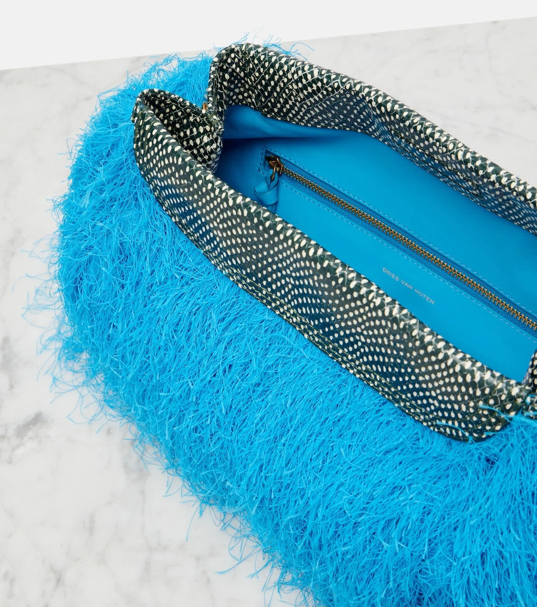 Dries Van Noten - Small leather-trimmed crossbody bag