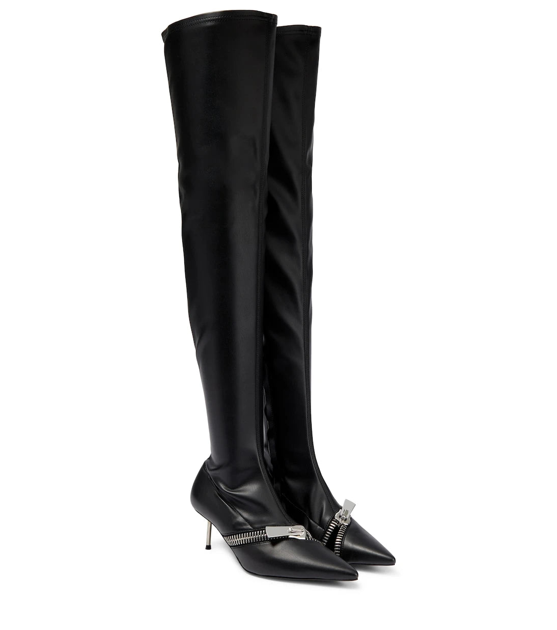 Coperni - Zip leather over-the-knee boots