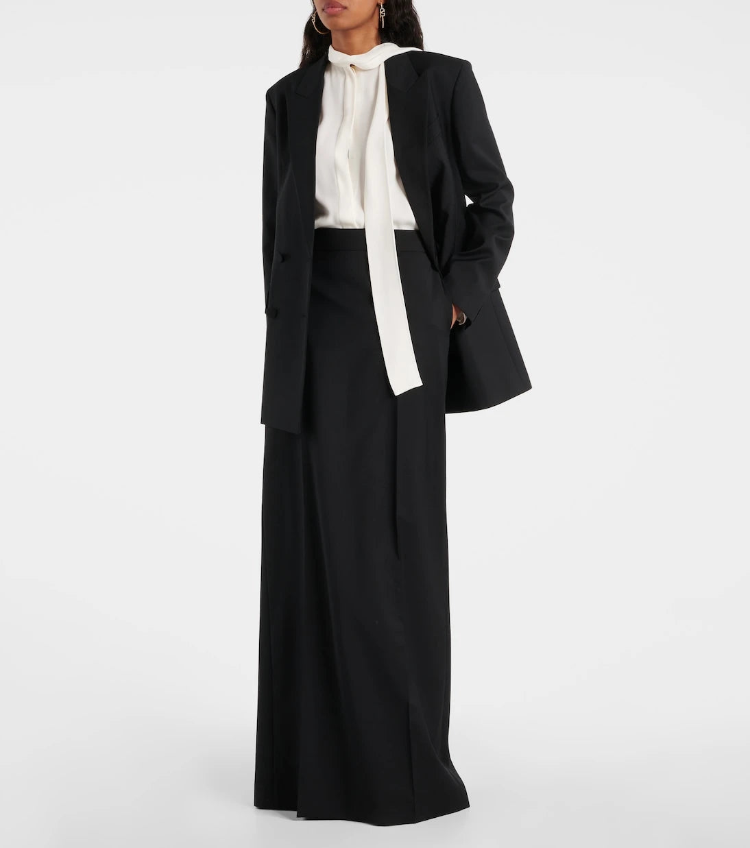 Valentino - Wool-blend maxi skirt