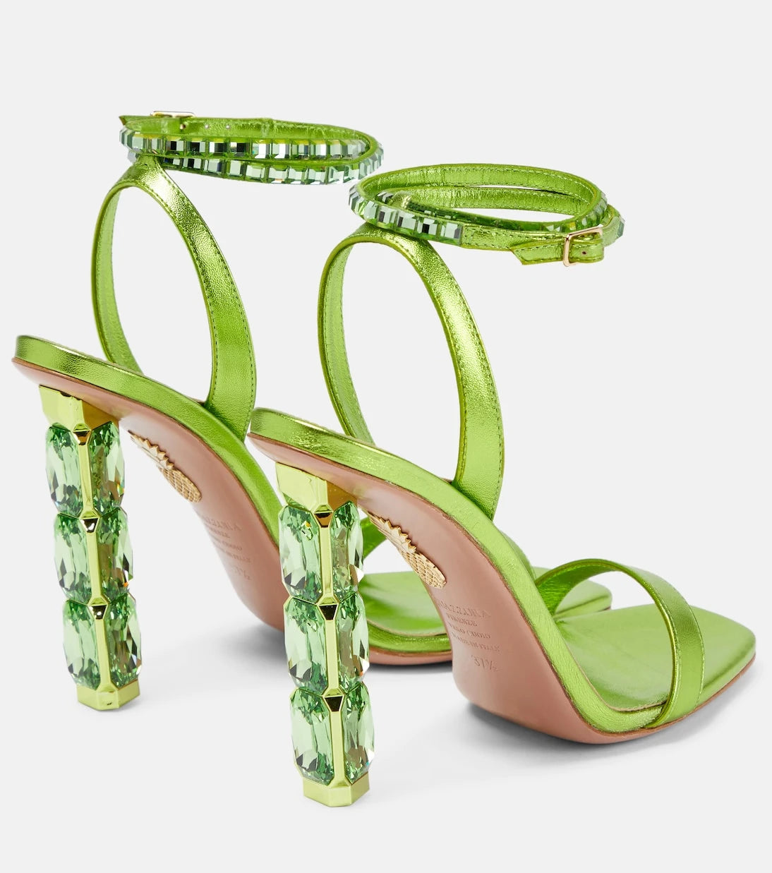 Aquazzura - Aura 105 embellished leather sandals