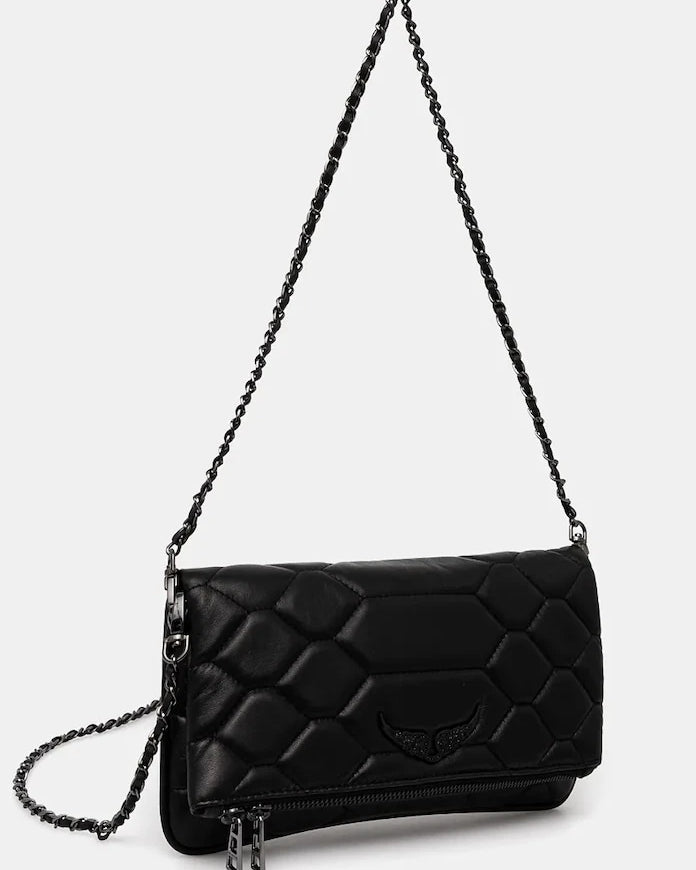 Кожена чанта ZADIG&VOLTAIRE ROCK XL MAT SCALE