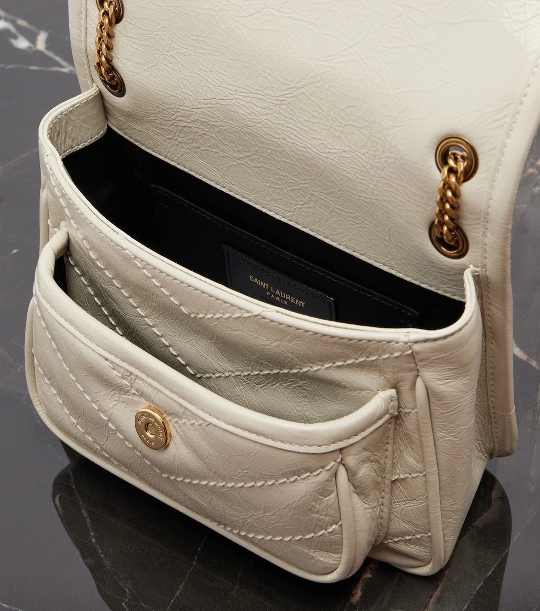 Saint Laurent - Niki Cassandre Mini leather shoulder bag