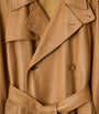 Plongé Leather Castelford Long Trench Coat