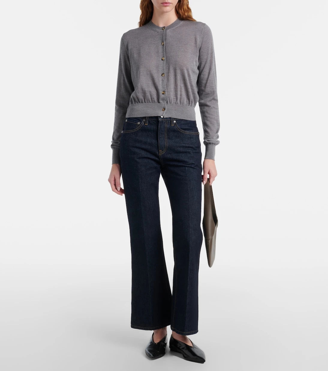 Khaite - Tansy cropped wool and cashmere cardigan