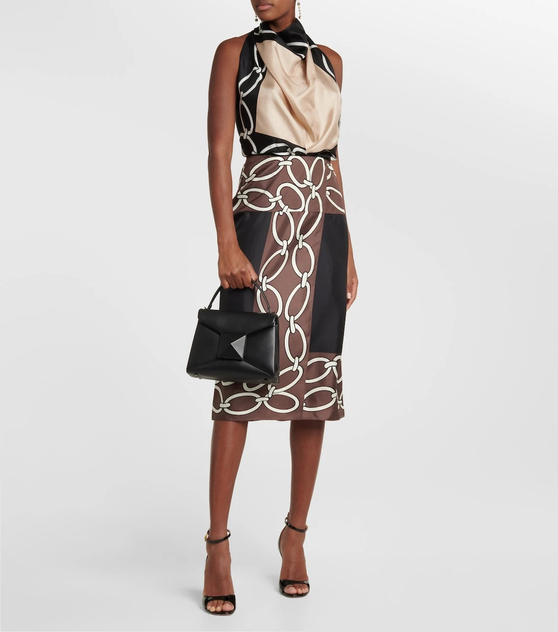 Valentino - Printed silk midi dress