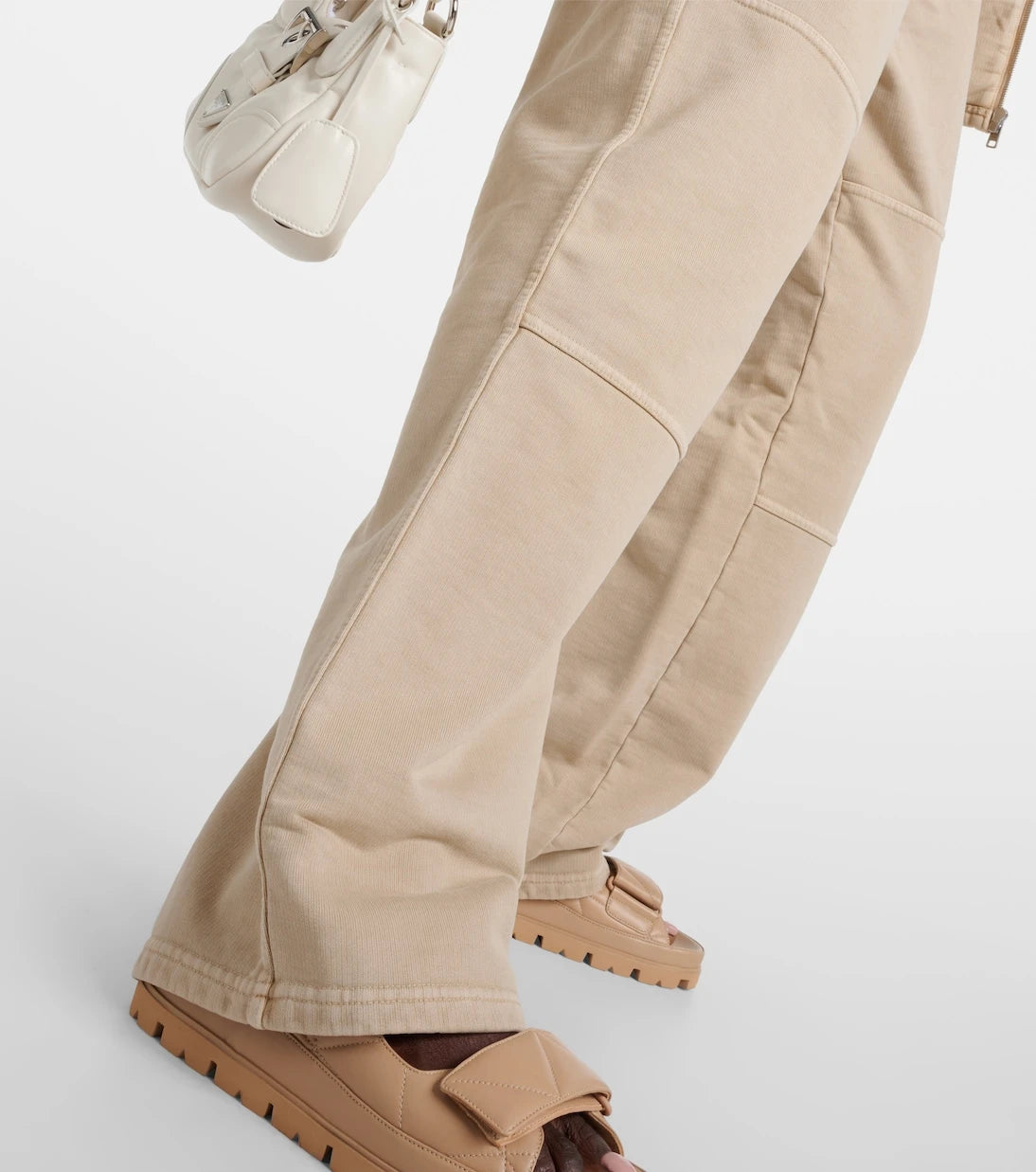 Prada - High-rise cotton sweatpants