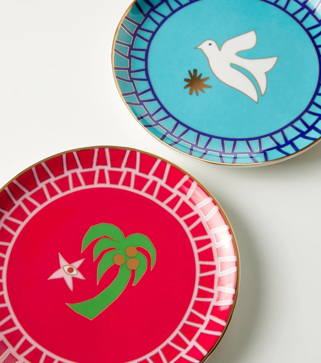 Jonathan Adler - Playa set of 4 porcelain side plates