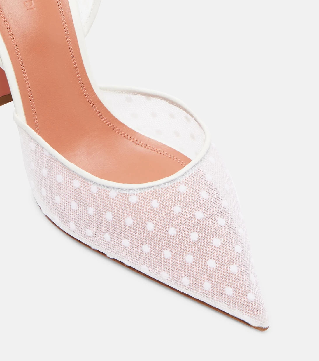 Amina Muaddi - Holli 95 point d'esprit slingback pumps
