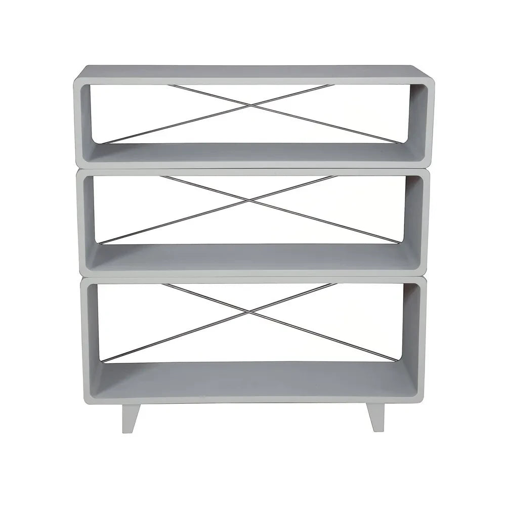 Laurette - Millefeuille Bookcase - Light Grey | Grey