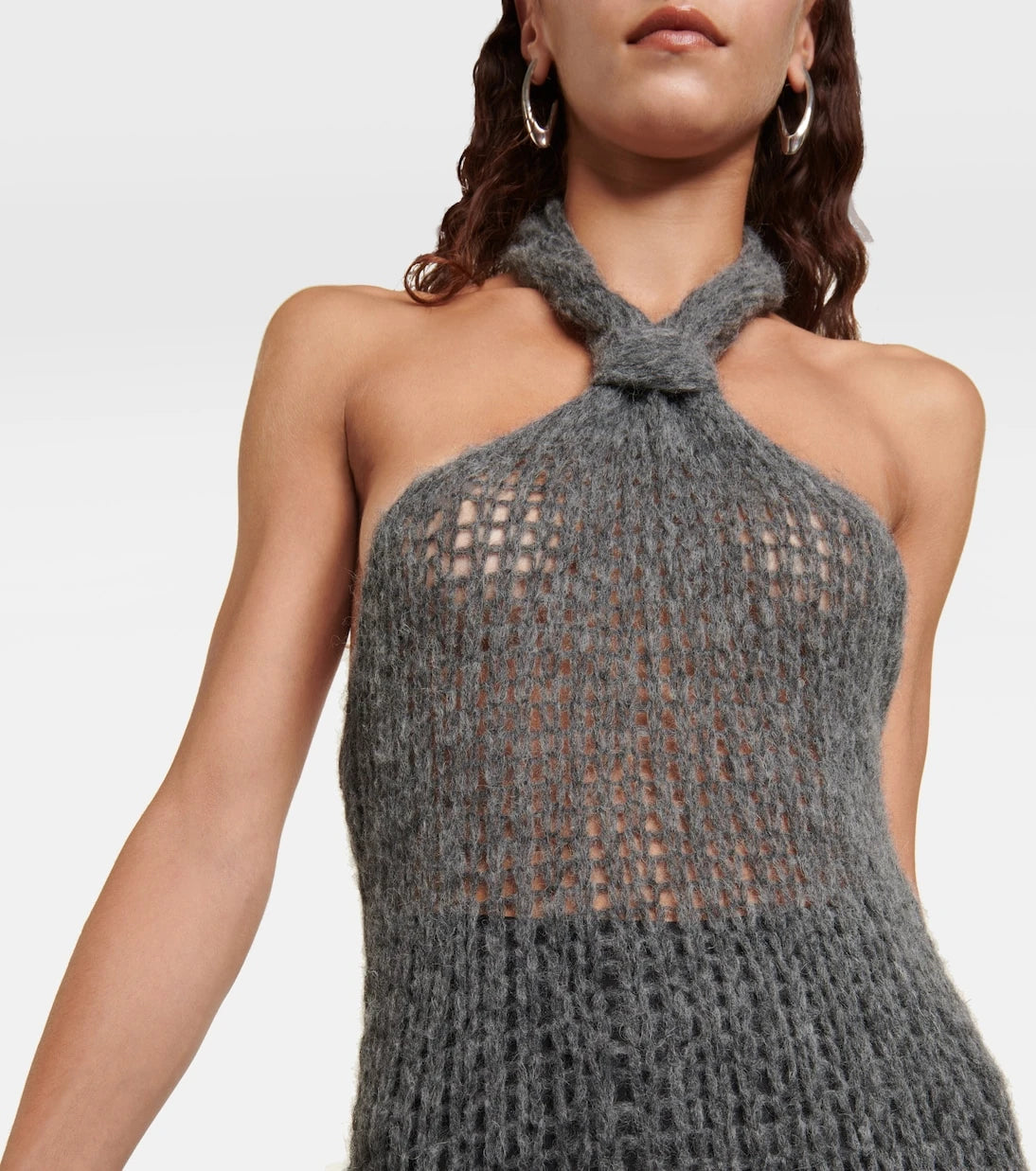 Ann Demeulemeester - Halterneck alpaca-blend maxi dress