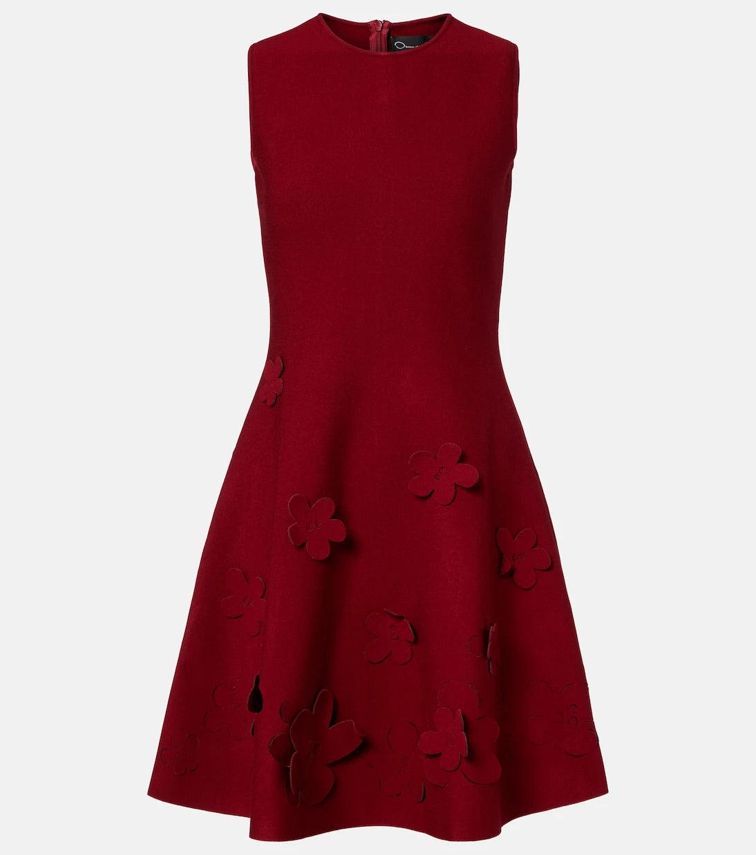 Oscar de la Renta - Floral knitted minidress