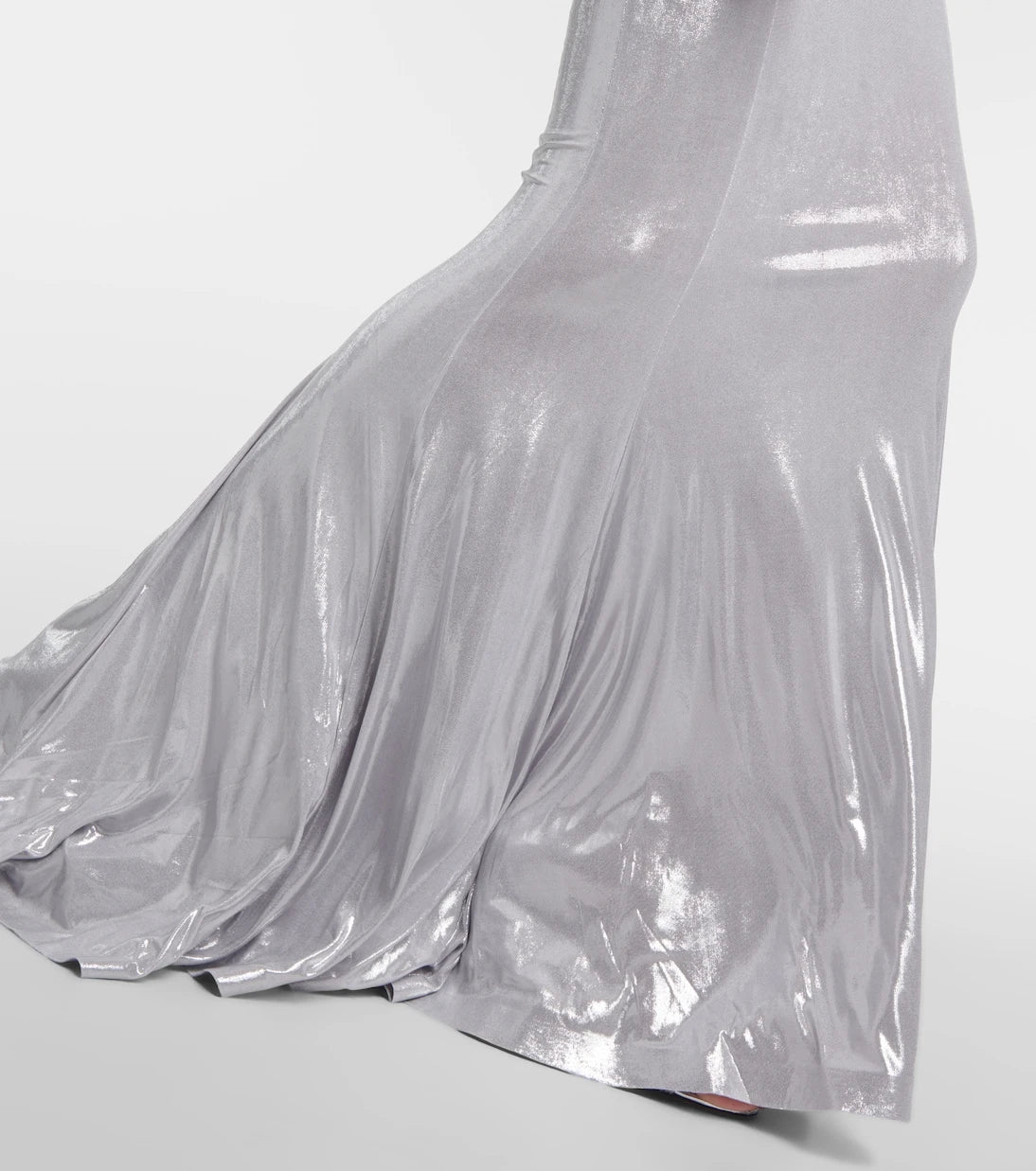 Norma Kamali - Metallic jersey lamé gown