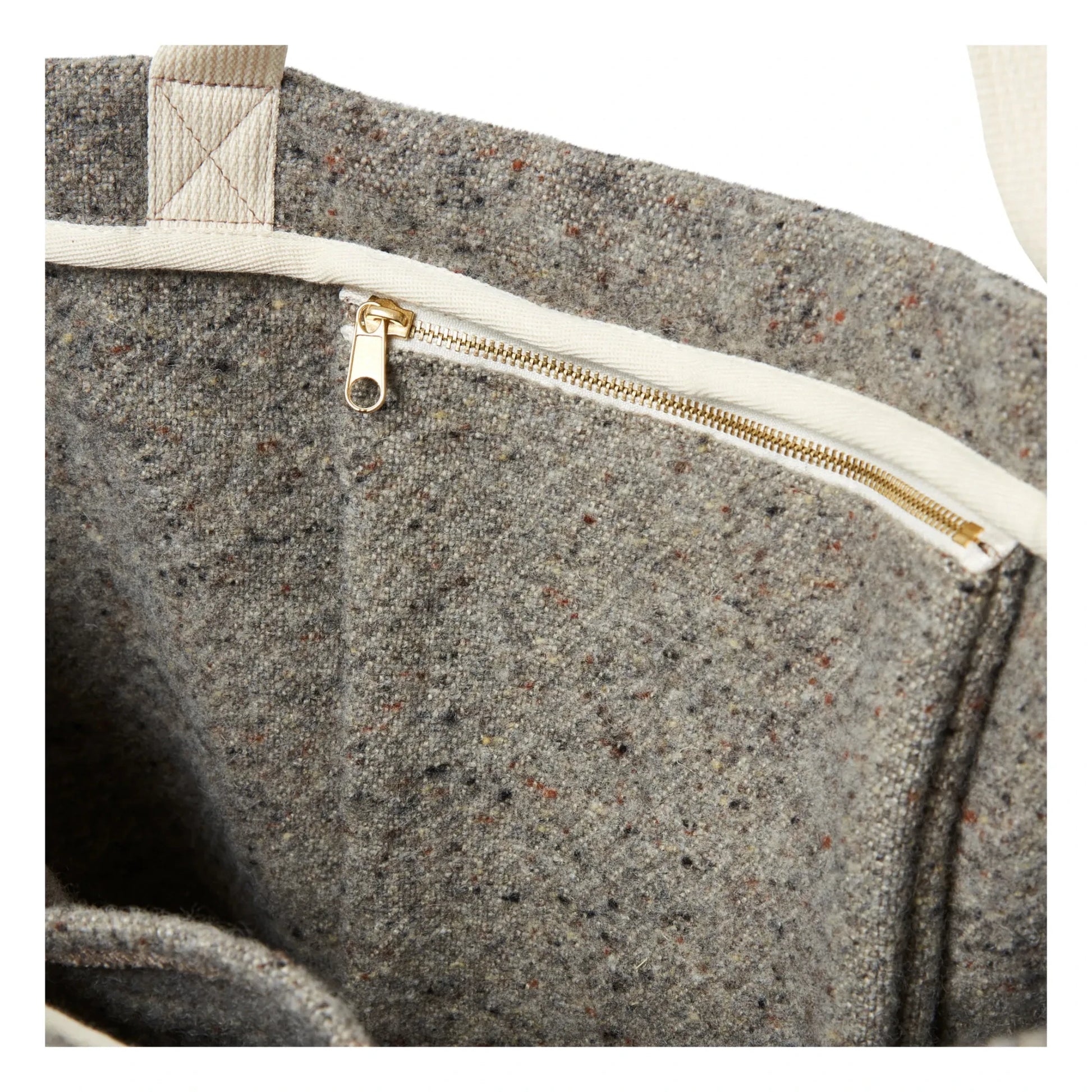 Adorna - Anna Wool and Linen Changing Bag | Heather grey
