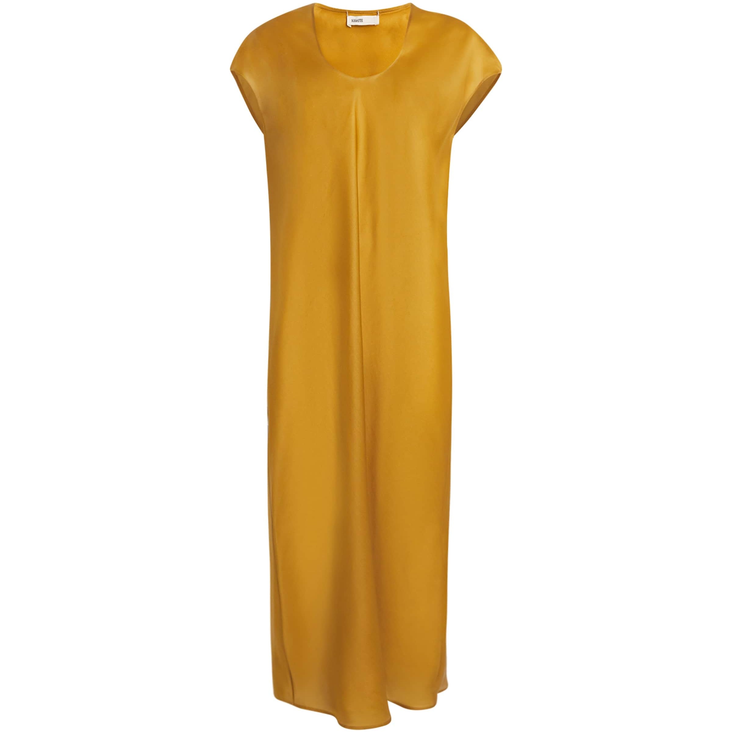 Yellow Silk Darby Midi Dress