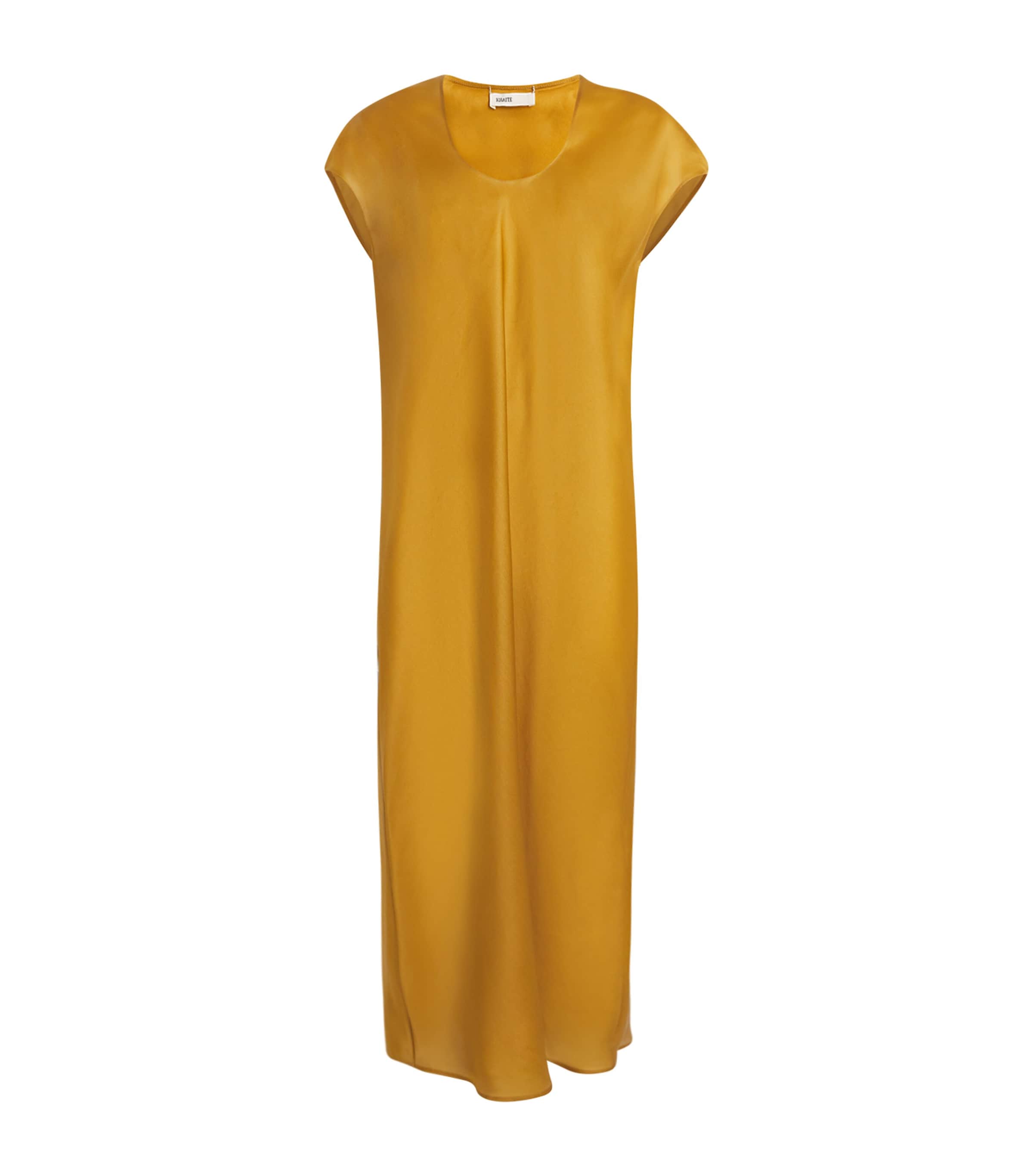 Yellow Silk Darby Midi Dress